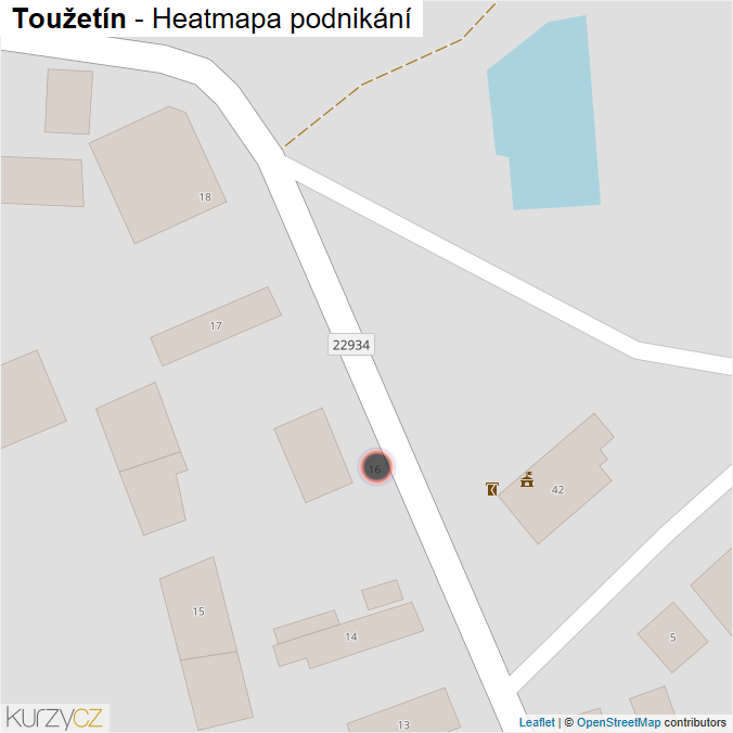 Mapa Toužetín - Firmy v obci.