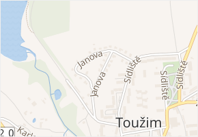 Janova v obci Toužim - mapa ulice