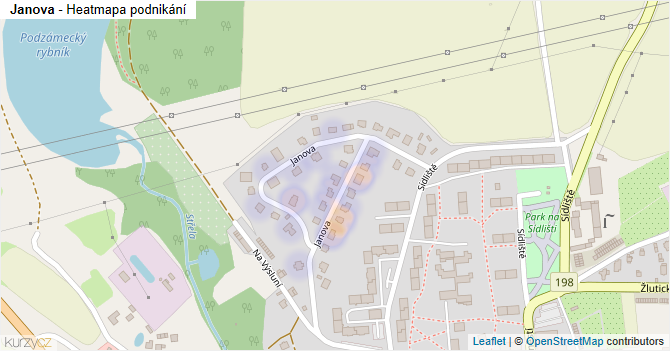 Janova - mapa podnikání