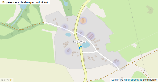 Kojšovice - mapa podnikání