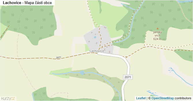 Lachovice - mapa části obce