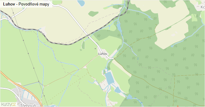 Luhov - záplavové mapy stoleté vody