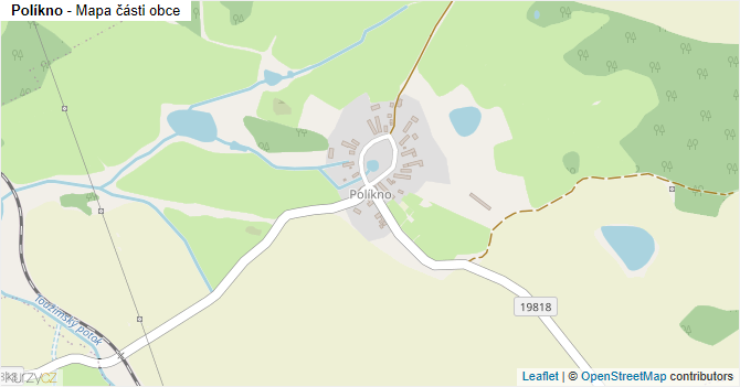 Políkno - mapa části obce