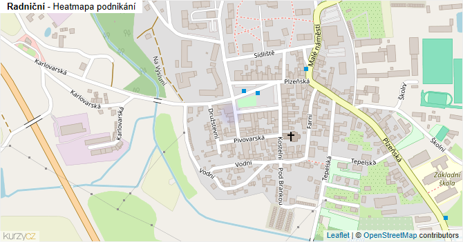 Radniční - mapa podnikání