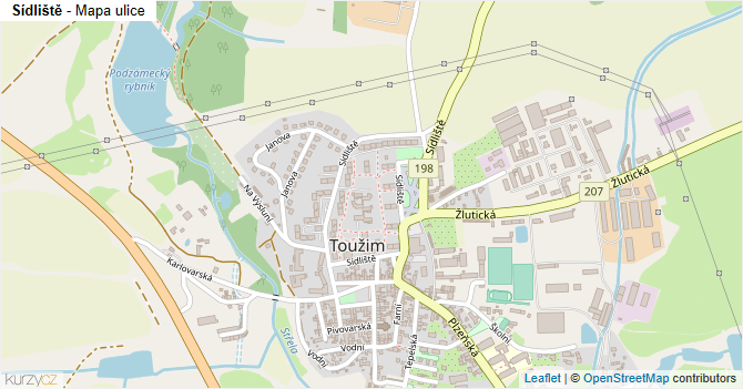 Sídliště - mapa ulice