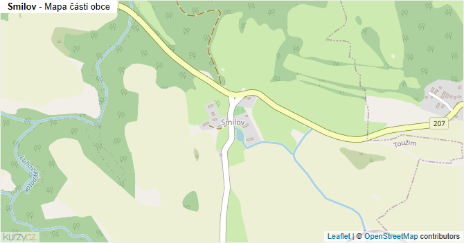 Smilov - mapa části obce