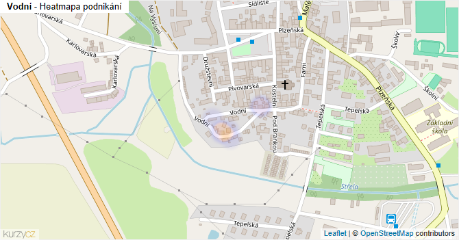 Vodní - mapa podnikání