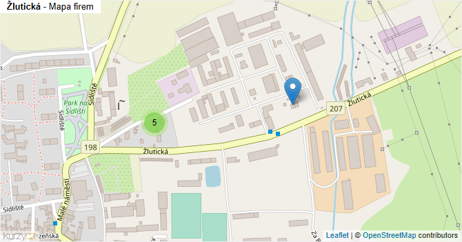 Žlutická - mapa firem