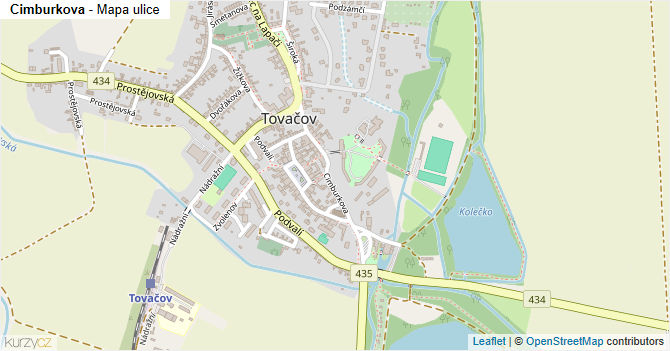 Cimburkova - mapa ulice