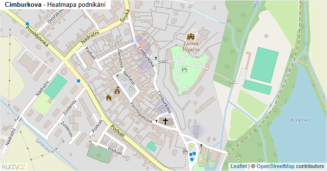 Cimburkova - mapa podnikání