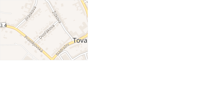 Dvořákova v obci Tovačov - mapa ulice