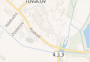 Förchtgottova v obci Tovačov - mapa ulice
