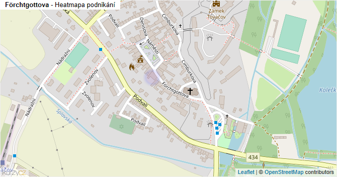 Förchtgottova - mapa podnikání