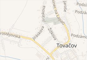 Jiráskova v obci Tovačov - mapa ulice