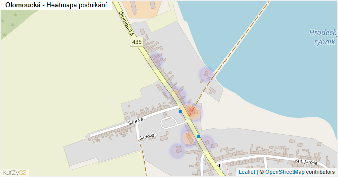 Olomoucká - mapa podnikání