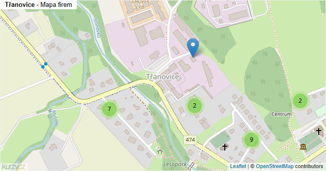 Třanovice - mapa firem