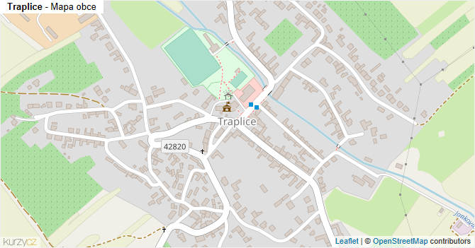 Traplice - mapa obce