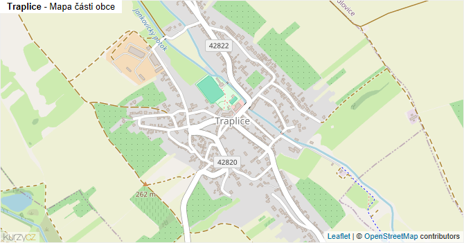 Traplice - mapa části obce