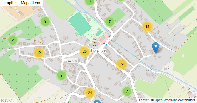 Traplice - mapa firem