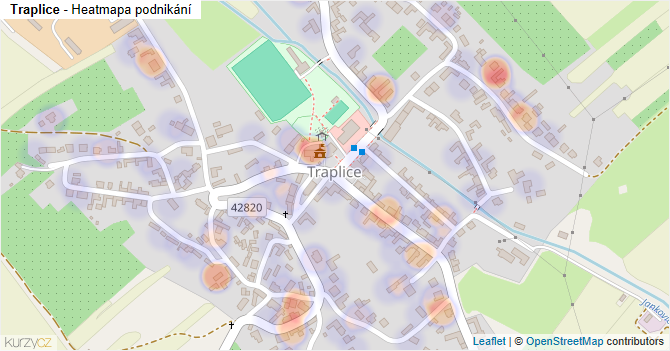 Traplice - mapa podnikání