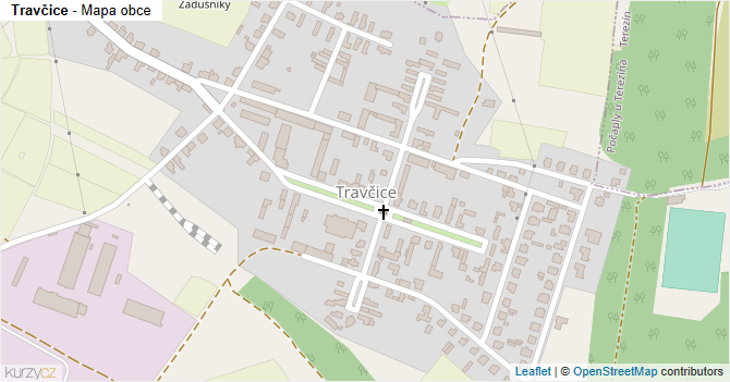 Travčice - mapa obce