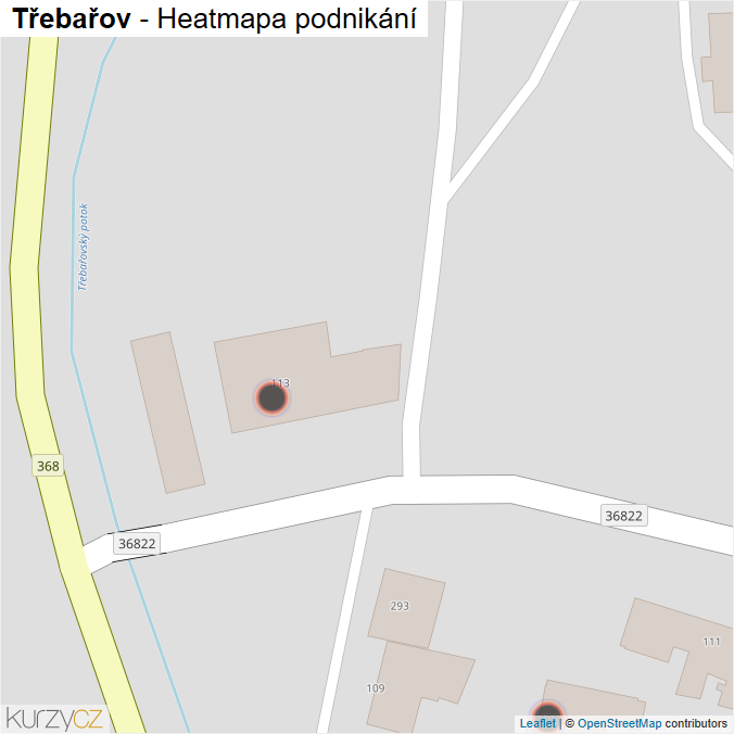 Mapa Třebařov - Firmy v obci.