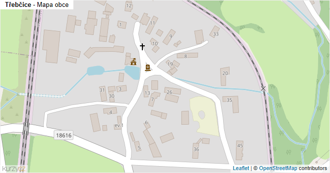 Třebčice - mapa obce
