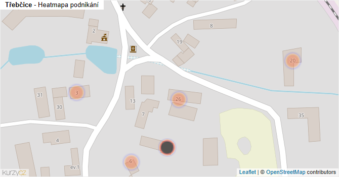 Třebčice - mapa podnikání
