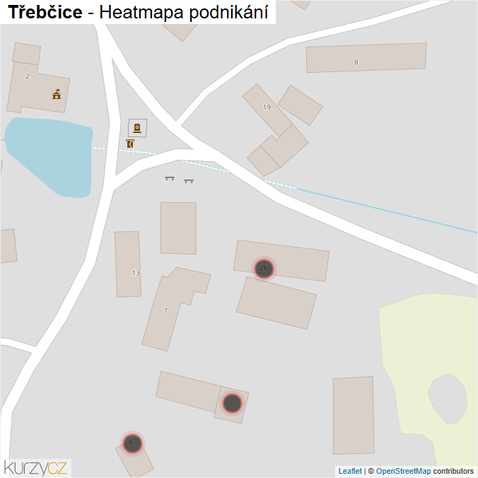 Mapa Třebčice - Firmy v obci.