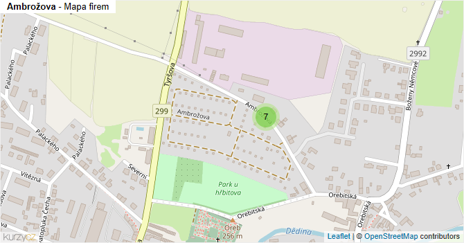 Ambrožova - mapa firem