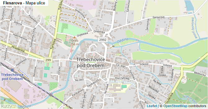 Flesarova - mapa ulice