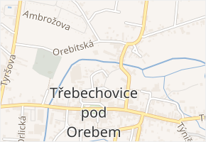 Jordánská v obci Třebechovice pod Orebem - mapa ulice