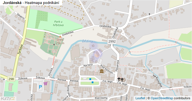 Jordánská - mapa podnikání