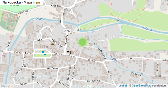 Na kopečku - mapa firem