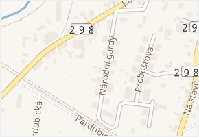 Národní gardy v obci Třebechovice pod Orebem - mapa ulice