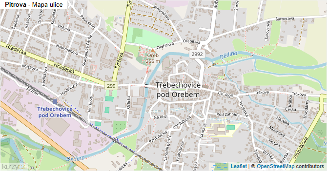 Pitrova - mapa ulice