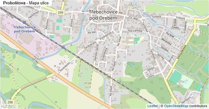 Proboštova - mapa ulice