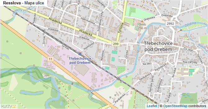 Resslova - mapa ulice