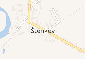 Štěnkov v obci Třebechovice pod Orebem - mapa části obce