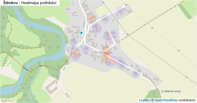 Štěnkov - mapa podnikání