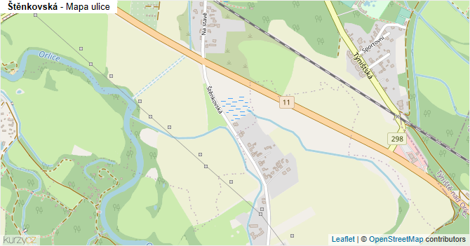 Štěnkovská - mapa ulice