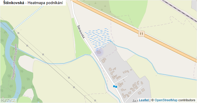 Štěnkovská - mapa podnikání
