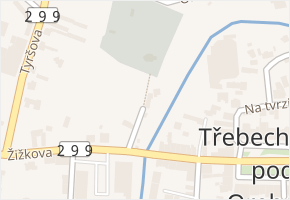 Vinická v obci Třebechovice pod Orebem - mapa ulice