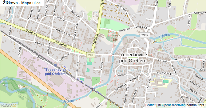 Žižkova - mapa ulice