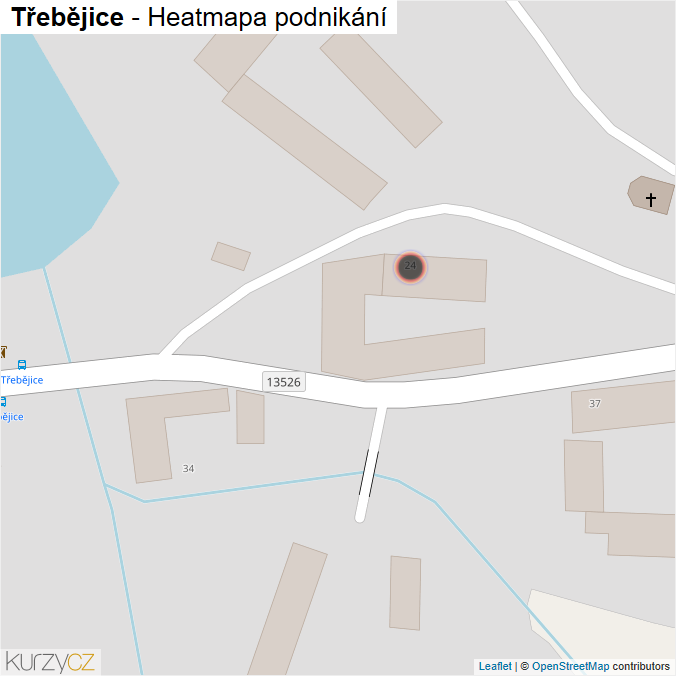 Mapa Třebějice - Firmy v obci.