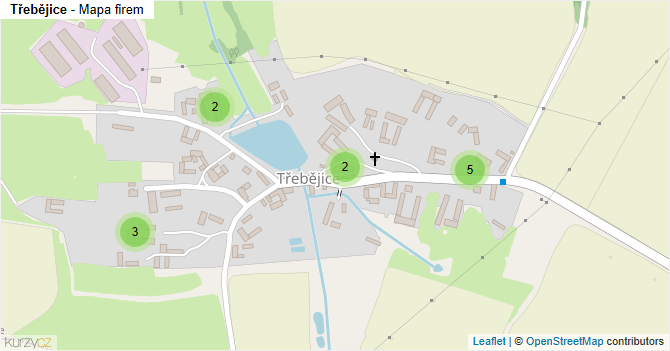 Třebějice - mapa firem