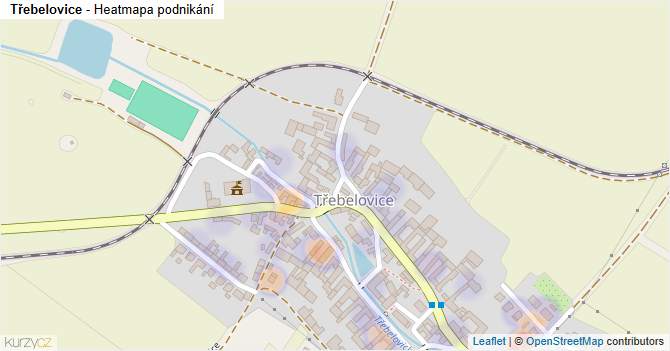 Třebelovice - mapa podnikání
