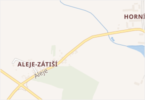 Aleje v obci Třebeň - mapa ulice