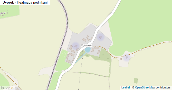 Dvorek - mapa podnikání