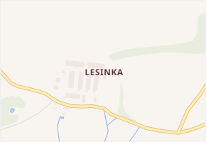 Lesinka v obci Třebeň - mapa části obce